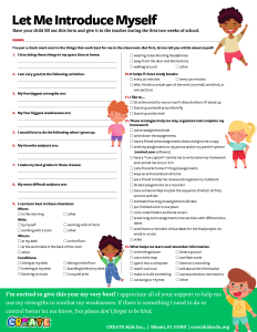 Let me introduce myself questionnaire for kids