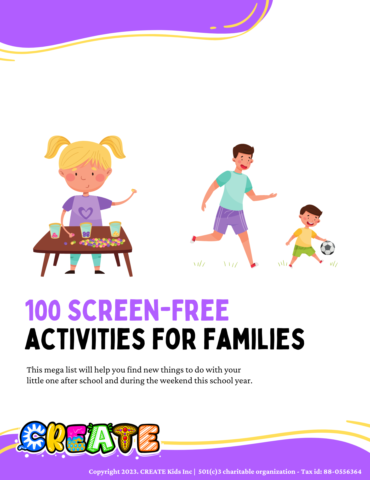 100 screen free activities for kids